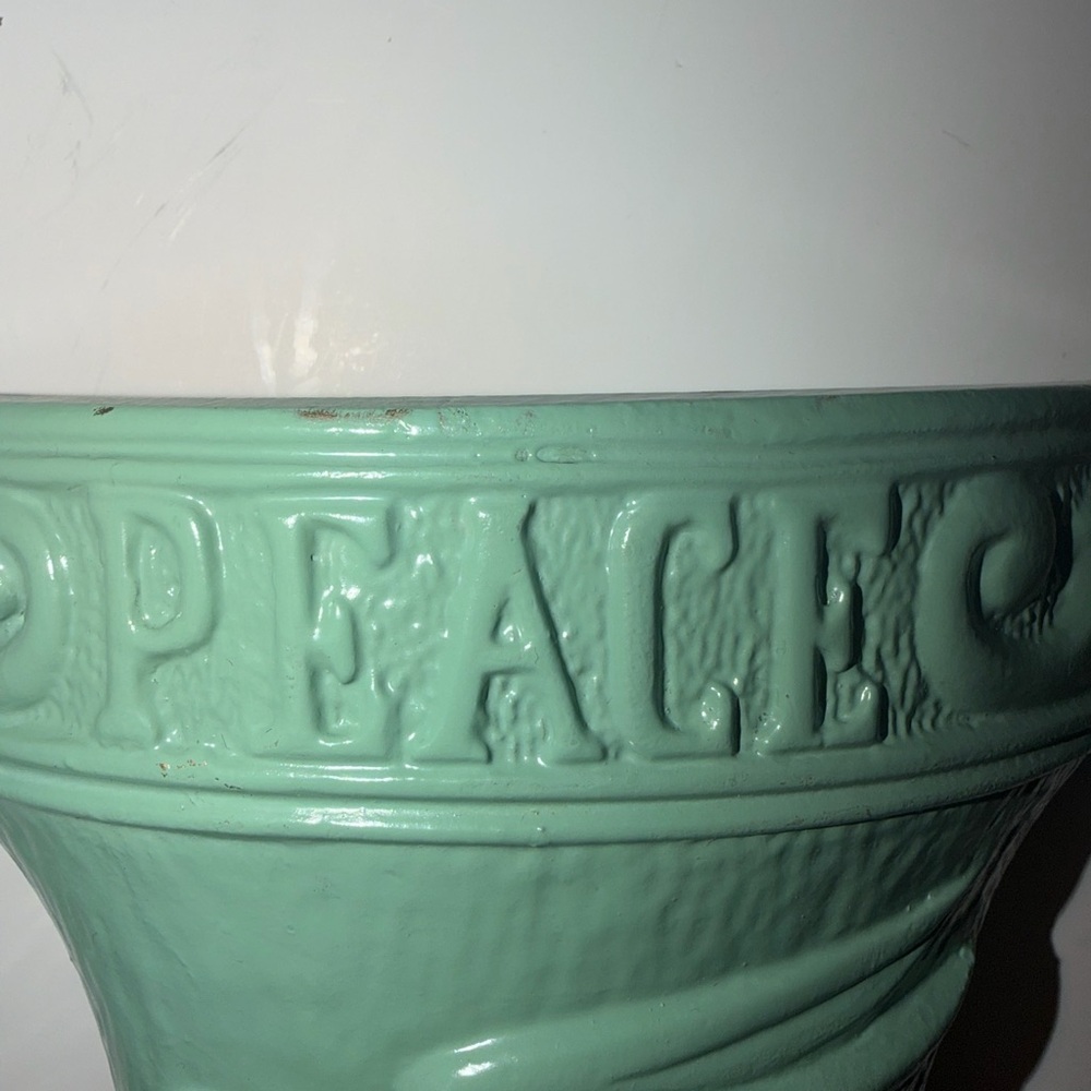 Vintage 1976 Royal Creations Metal Wall Pocket - Peace Dove - Custom sage green - Picture 5 of 11